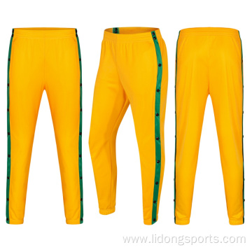 basketball soccer sports full open buckle button pants